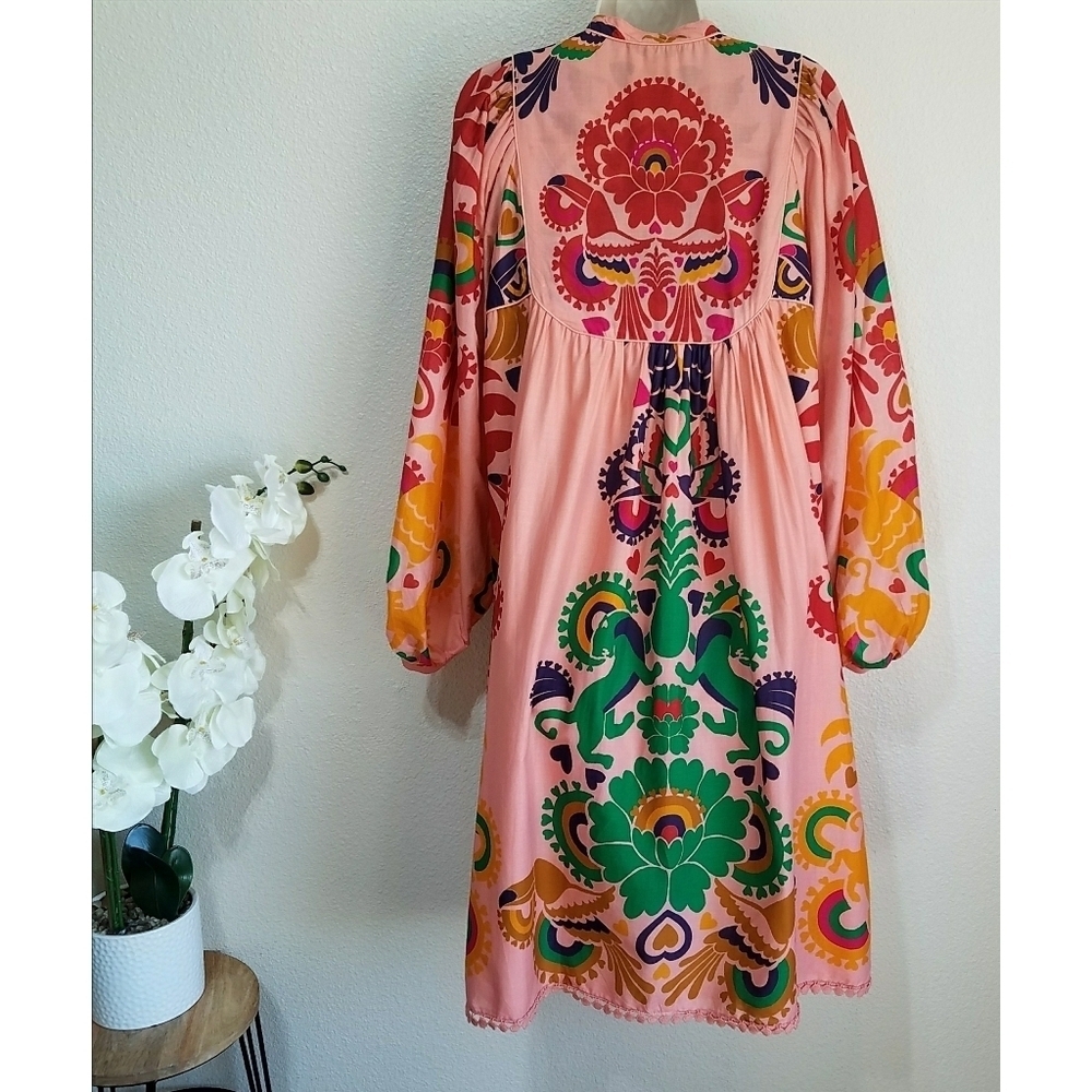 FARM Rio Peach Amulet Midi-Dress - Picture 6 of 16